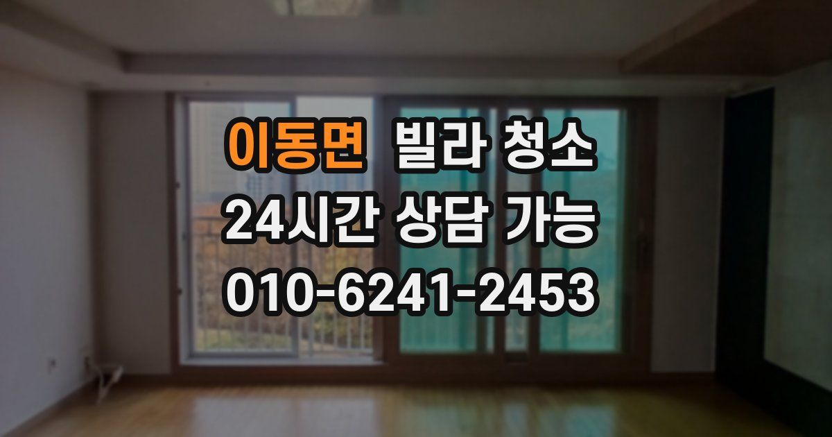 이동면 빌라 청소