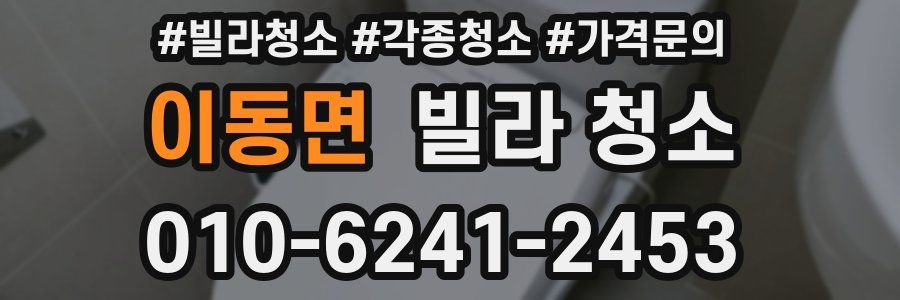 이동면 빌라 청소