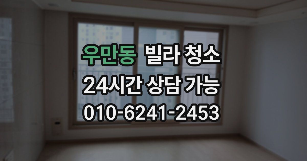 우만동 빌라 청소