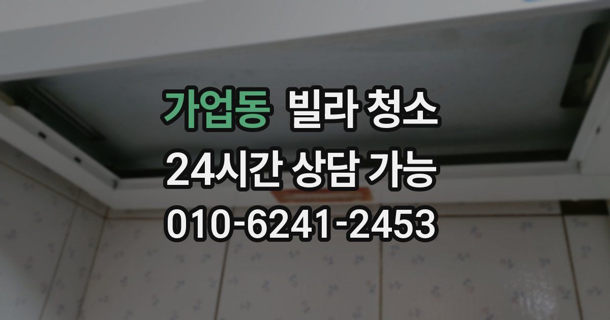 가업동 빌라 청소