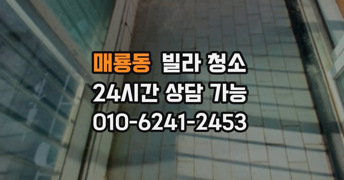 매룡동 빌라 청소