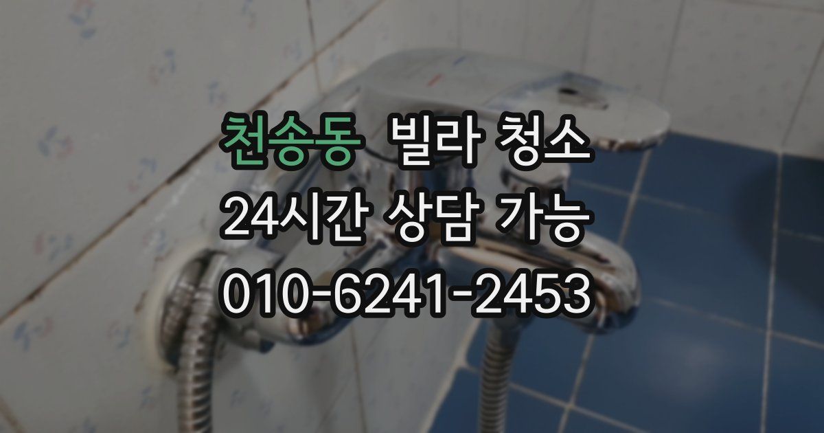 천송동 빌라 청소