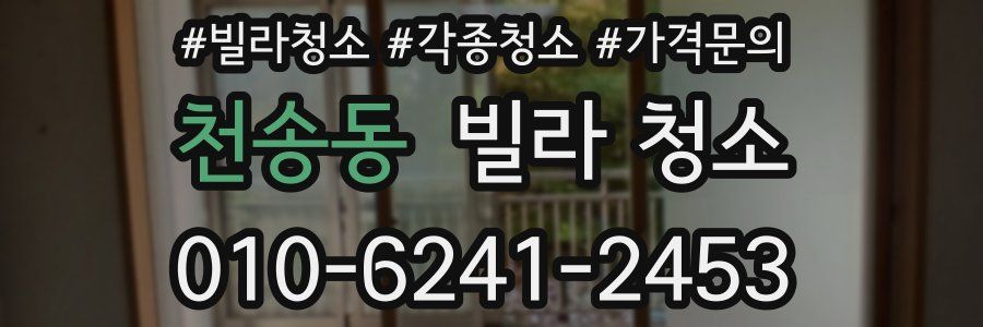 천송동 빌라 청소