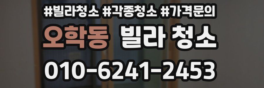 오학동 빌라 청소