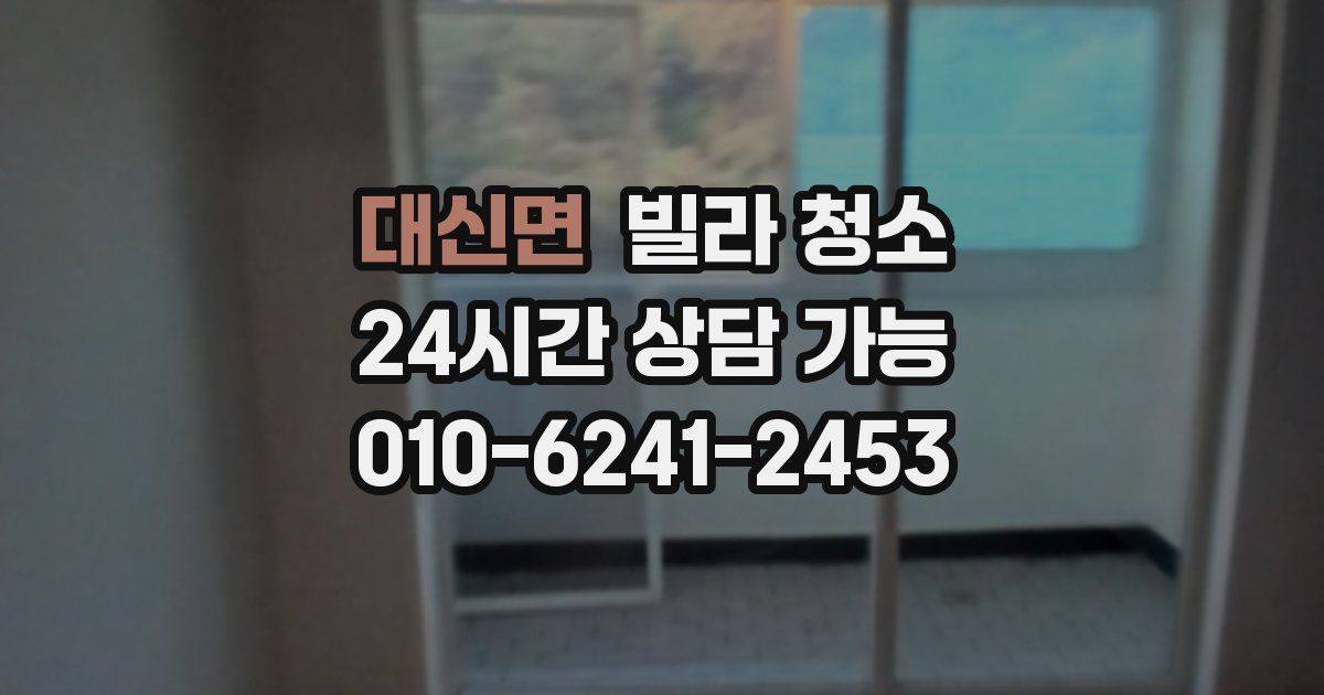 대신면 빌라 청소