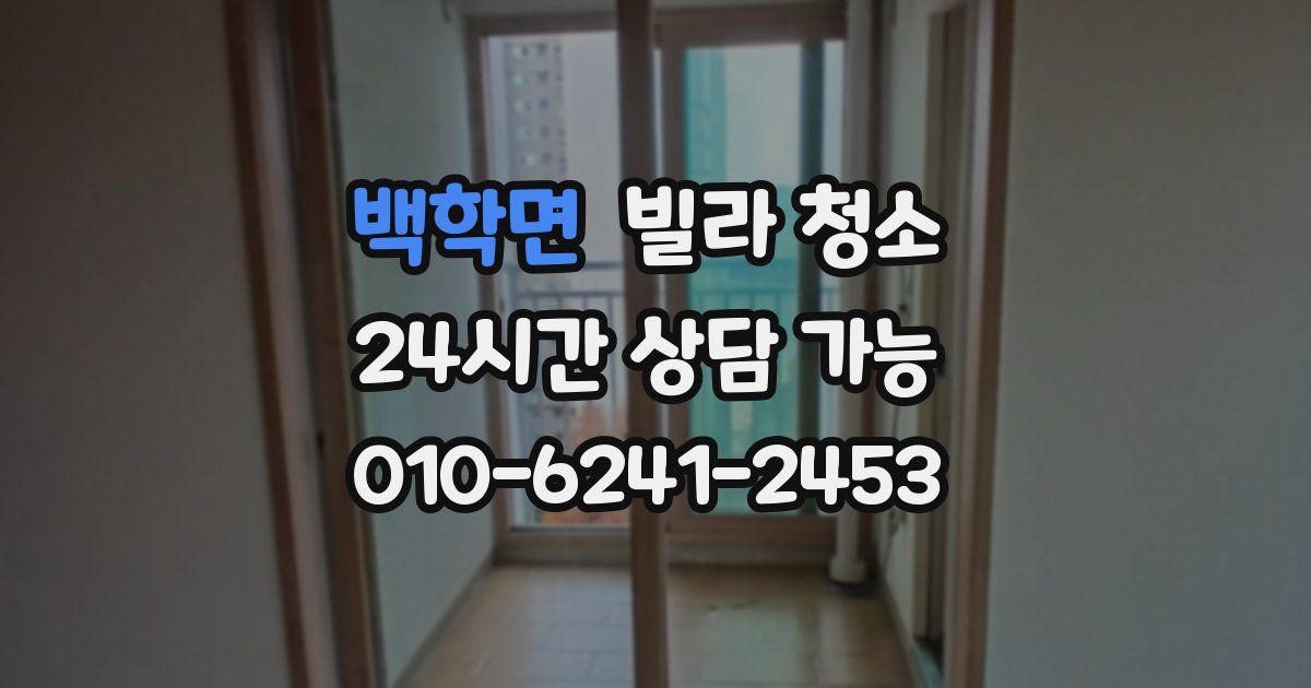 백학면 빌라 청소