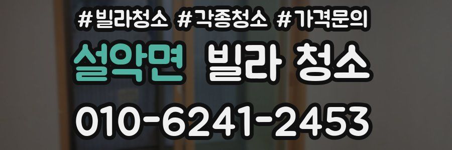 설악면 빌라 청소