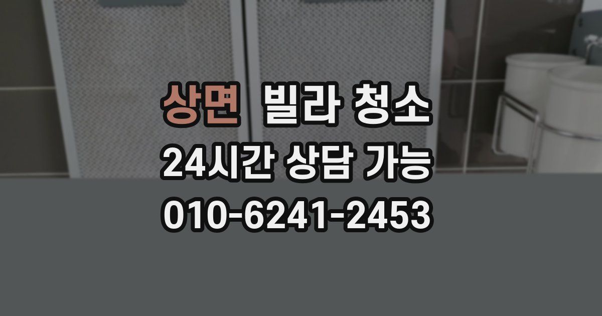상면 빌라 청소