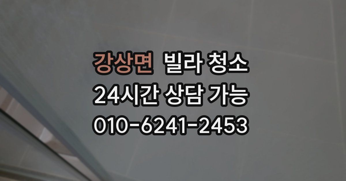 강상면 빌라 청소