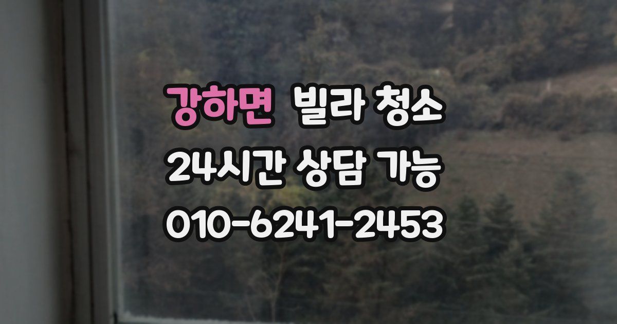 강하면 빌라 청소