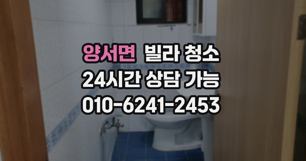 양서면 빌라 청소