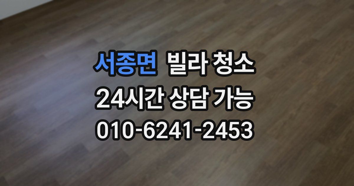 서종면 빌라 청소