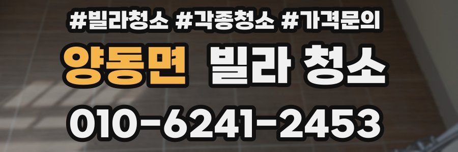 양동면 빌라 청소