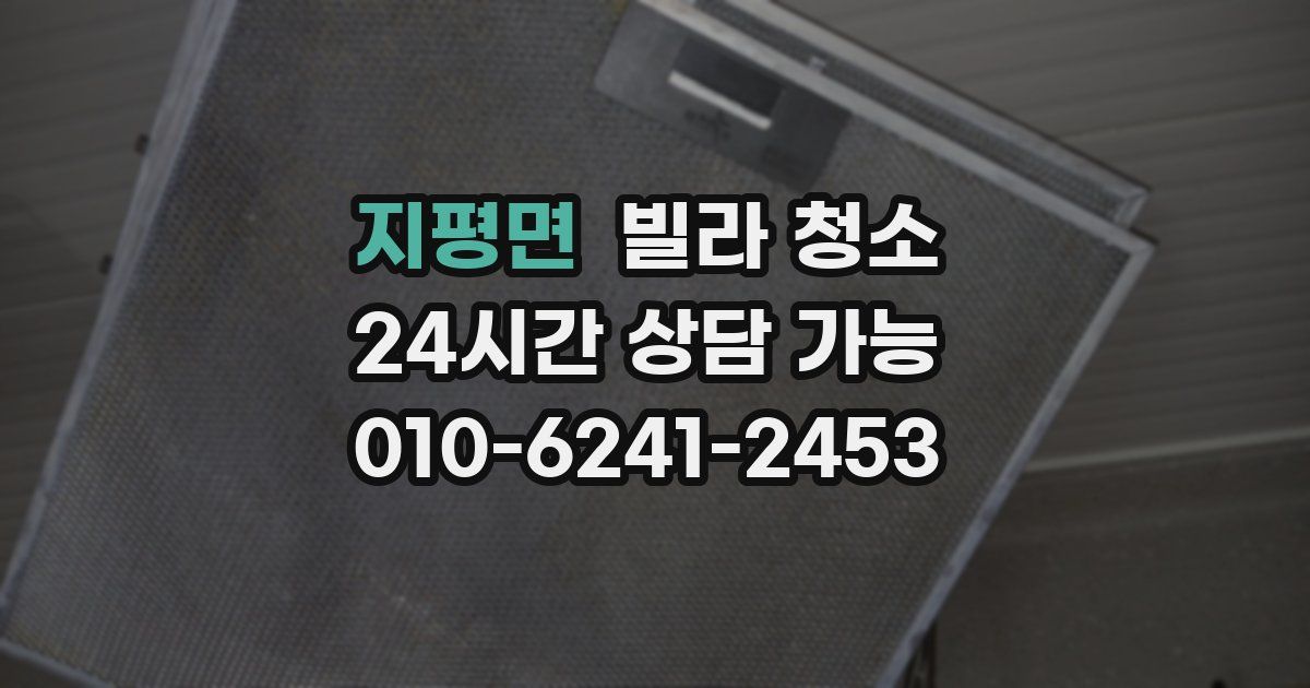 지평면 빌라 청소