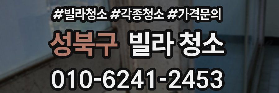 성북구 빌라 청소