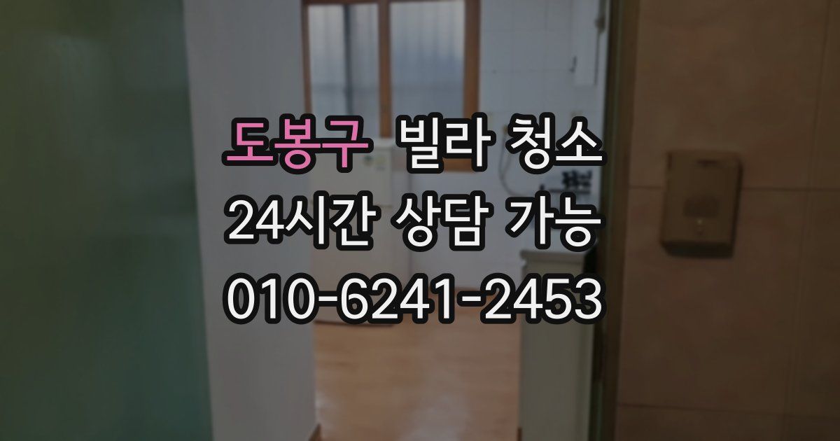 도봉구 빌라 청소