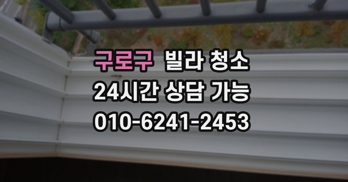 구로구 빌라 청소