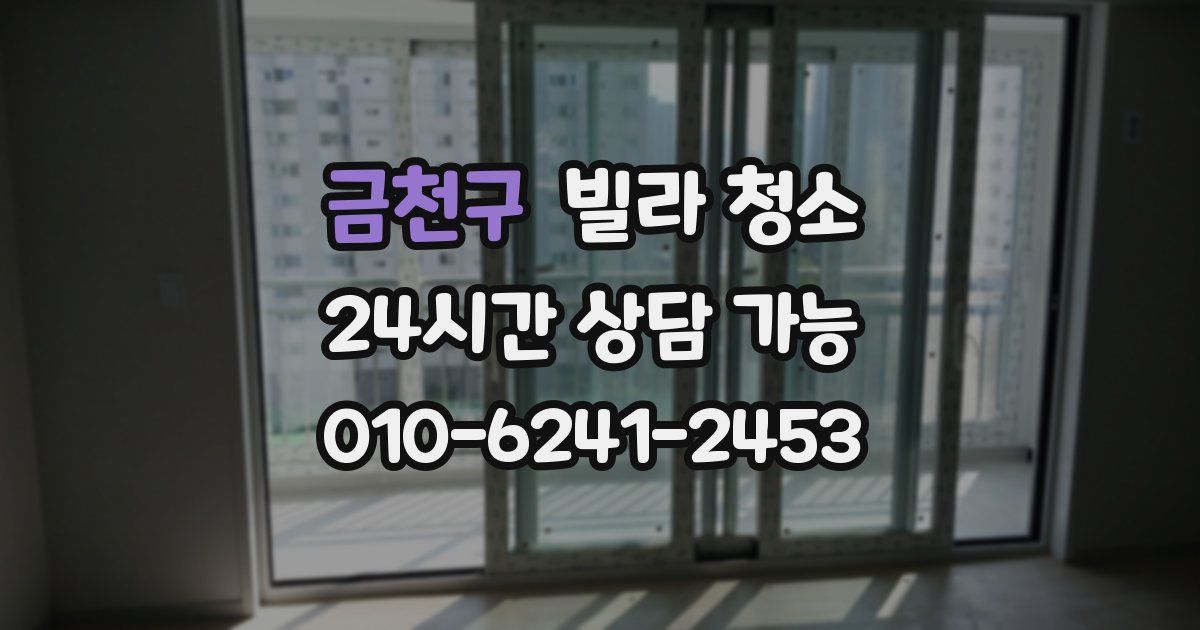 금천구 빌라 청소