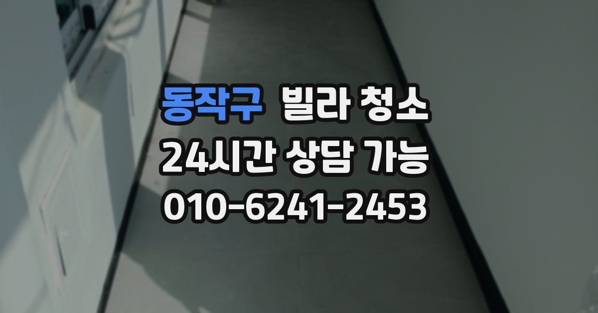 동작구 빌라 청소