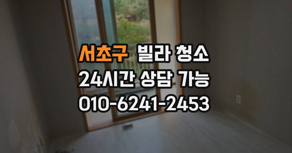 서초구 빌라 청소