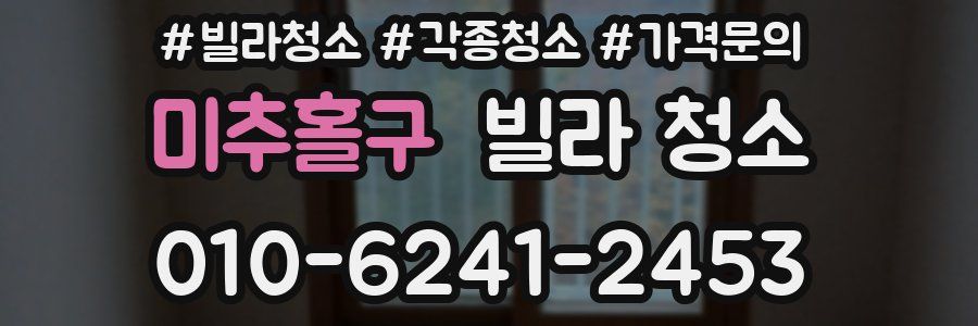 미추홀구 빌라 청소