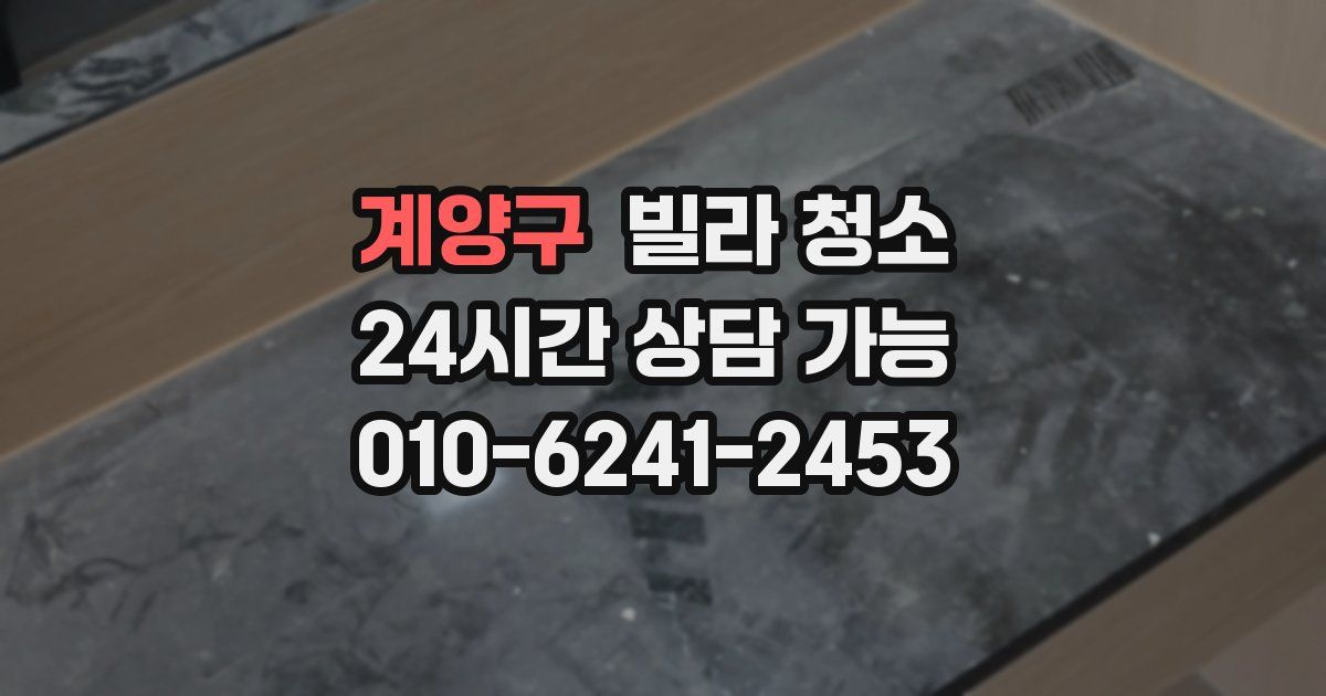 계양구 빌라 청소