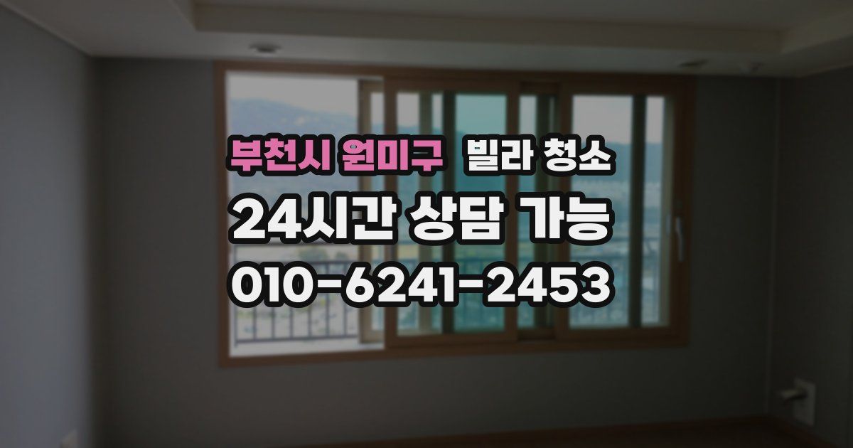 부천시 원미구 빌라 청소