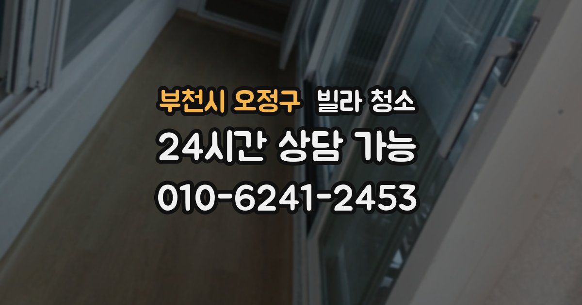 부천시 오정구 빌라 청소