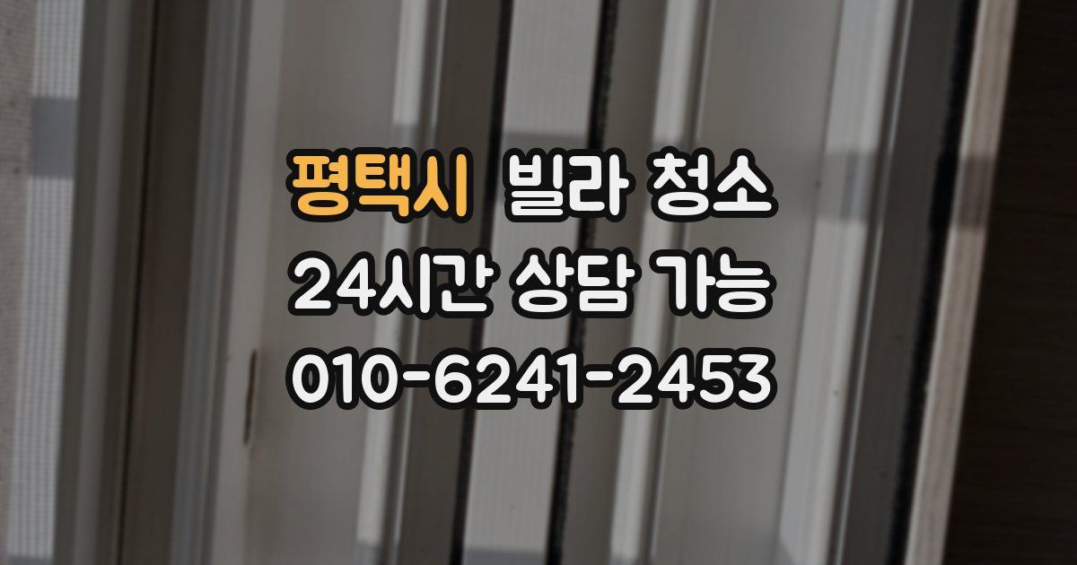 평택시 빌라 청소