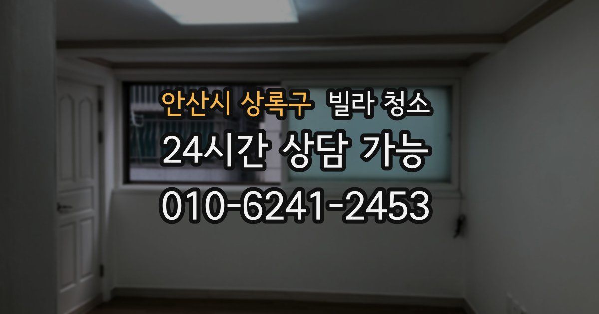 안산시 상록구 빌라 청소