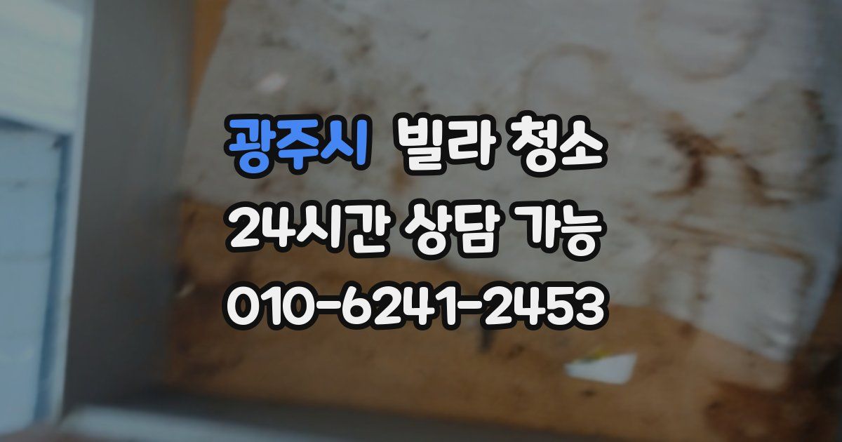 광주시 빌라 청소