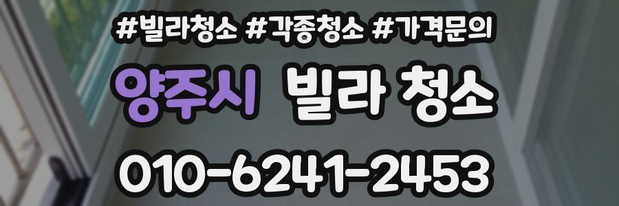 양주시 빌라 청소