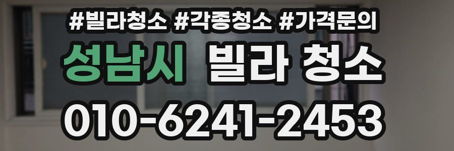 성남시 빌라 청소