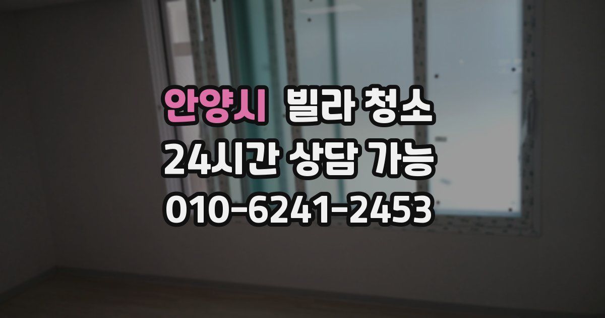 안양시 빌라 청소