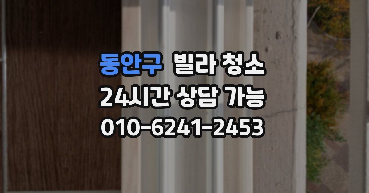 동안구 빌라 청소