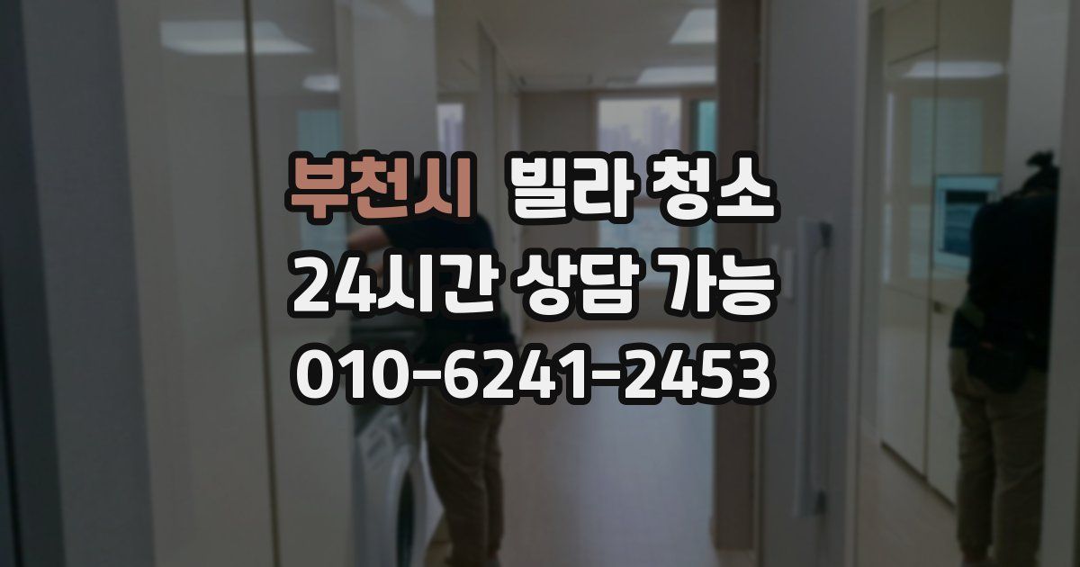 부천시 빌라 청소