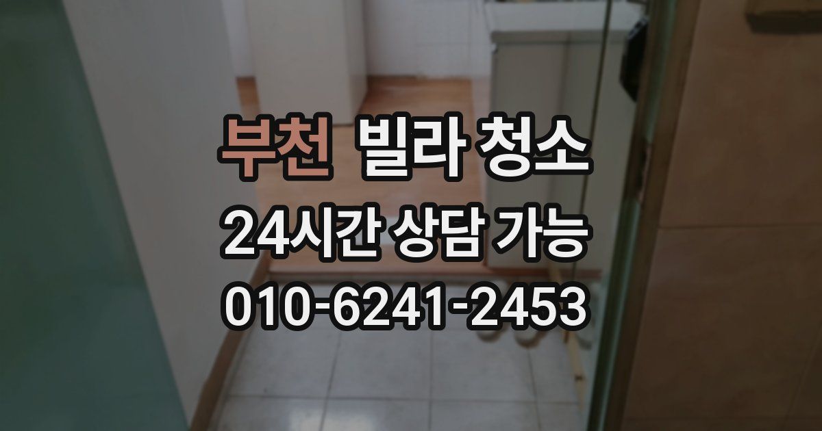 부천 빌라 청소