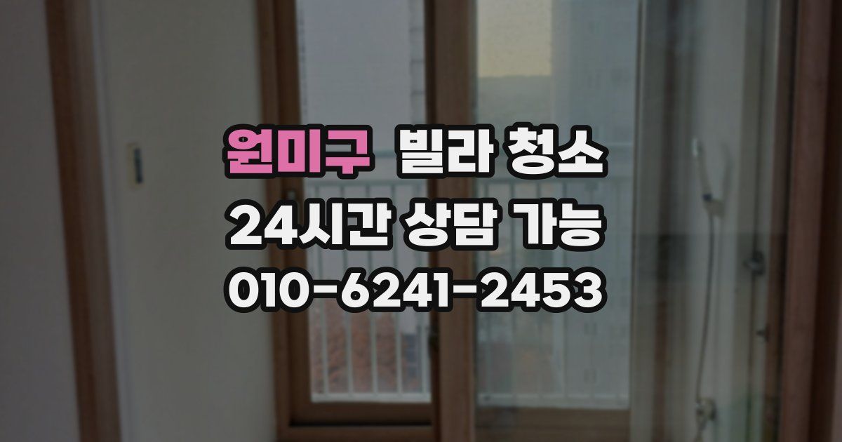 원미구 빌라 청소