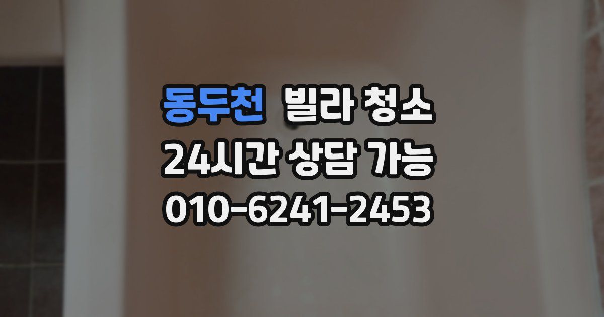 동두천 빌라 청소