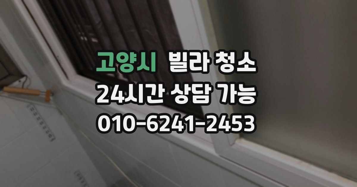 고양시 빌라 청소