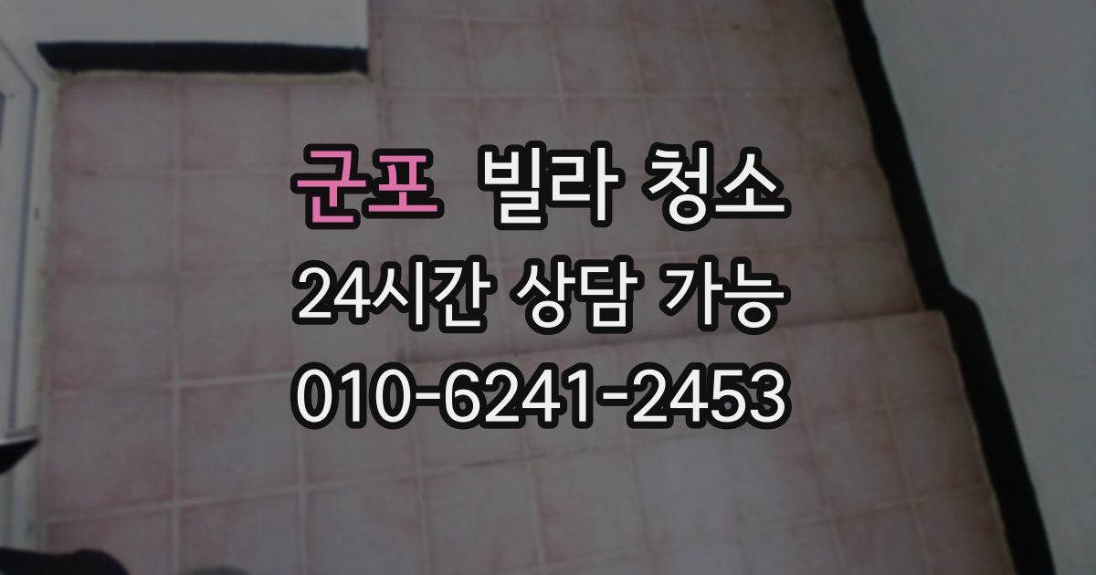 군포 빌라 청소