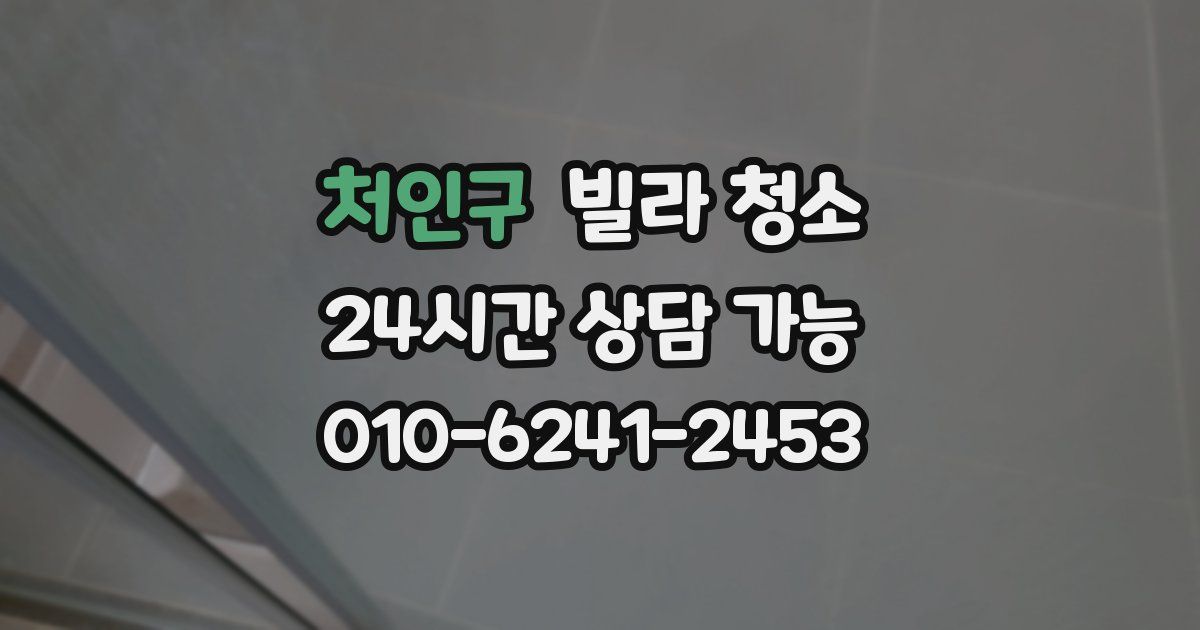 처인구 빌라 청소