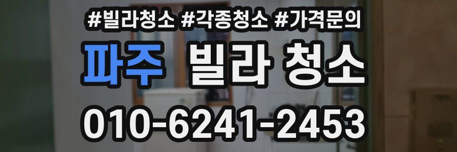 파주 빌라 청소