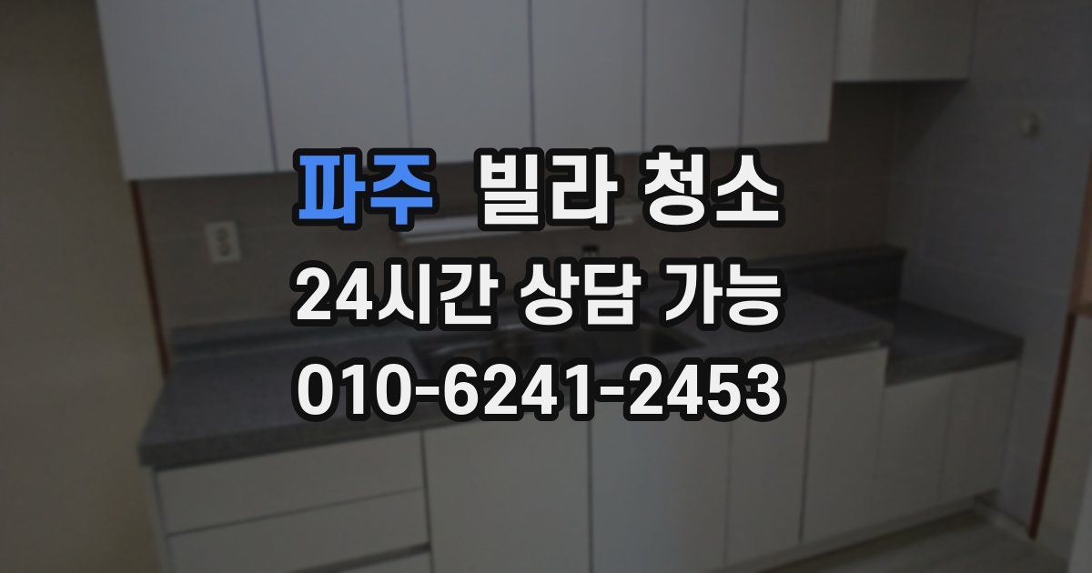 파주 빌라 청소