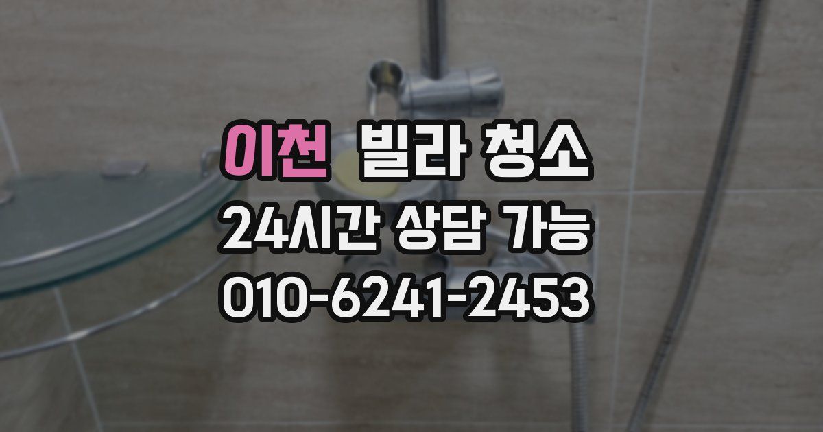 이천 빌라 청소