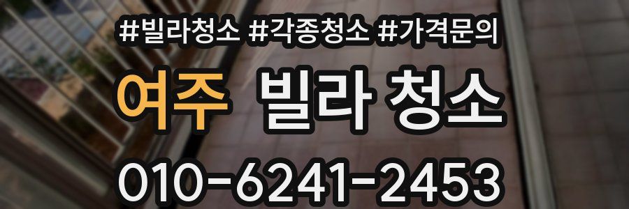 여주 빌라 청소