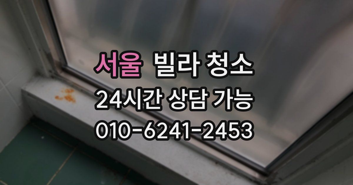 서울 빌라 청소