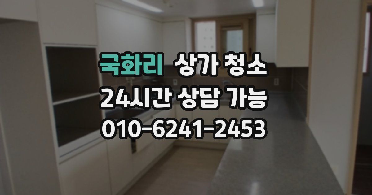 국화리 상가 청소