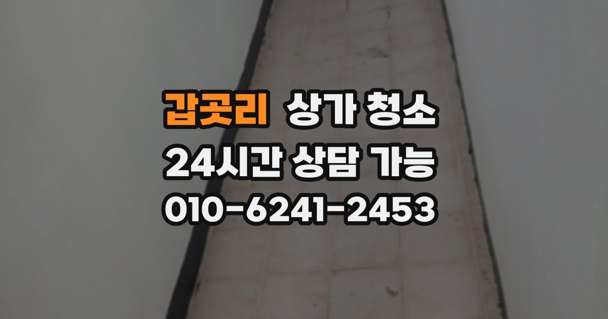 갑곳리 상가 청소