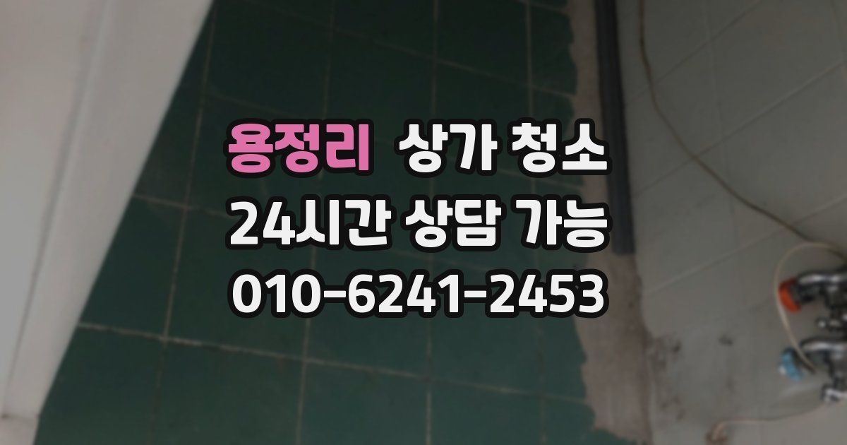 용정리 상가 청소